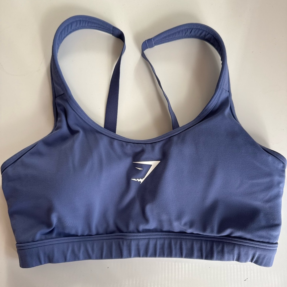 Gymshark Scoop Neck Training Blue Sports Bra